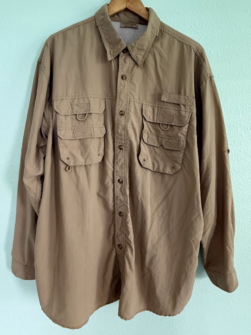 Rugged Earth Outfitters Convertible Sleeves Performance Fishing Shirt Size XL